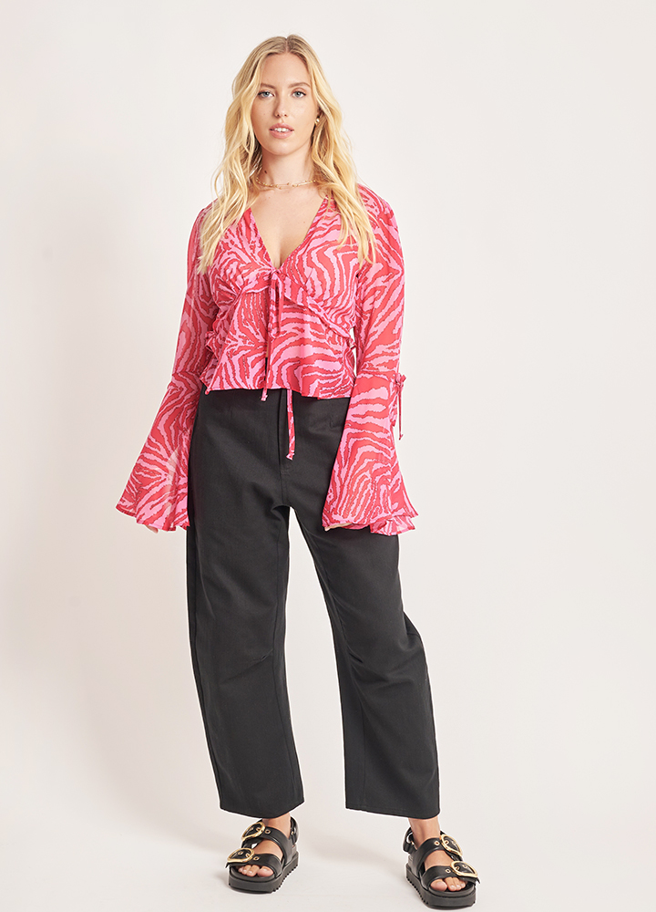 Envy_2024051190423 Εμπριμέ Μπλούζα με διαφάνεια - Image 2