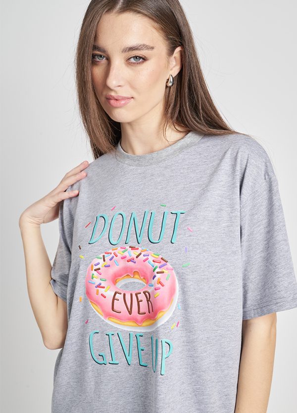 Oversized T-shirt με Print - Image 2