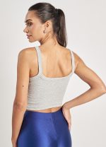 Ribbed Crop Top με Τιράντες - Image 5